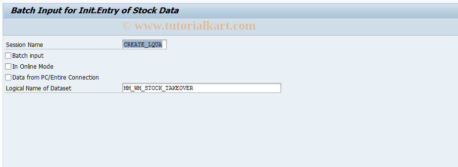 SAP TCode OL12 - Data transfer stock RLBES-> B.I.
