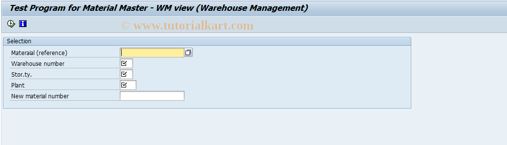 SAP TCode OL18 - Test material master data transfer (MLGT)