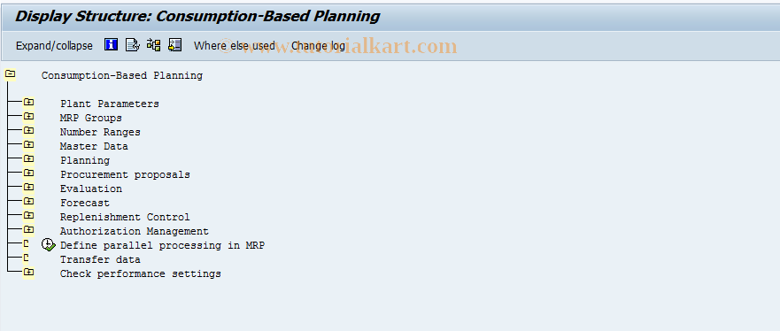 SAP TCode OLMD - Customizing For MRP