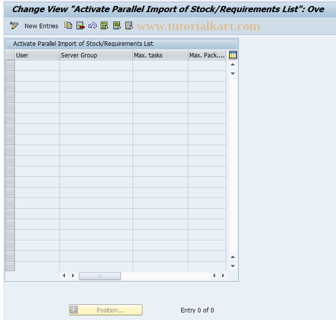 SAP TCode OM0N - Activate Parallel Reading of SRL