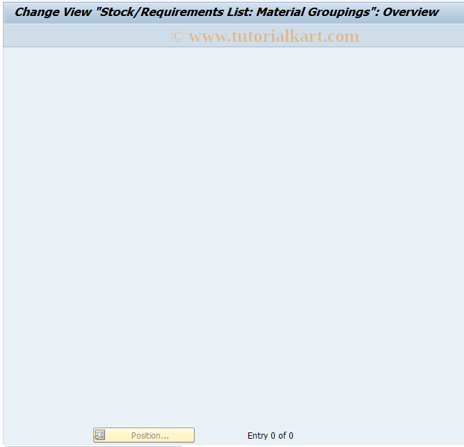 SAP TCode OM0R - Activate Material Groupings