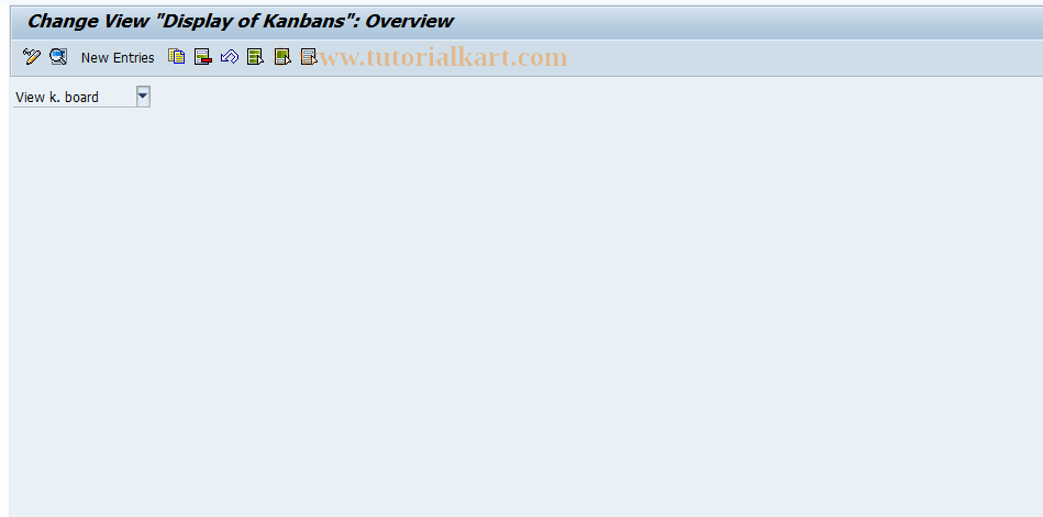 SAP TCode OM23 - Display of Kanbans