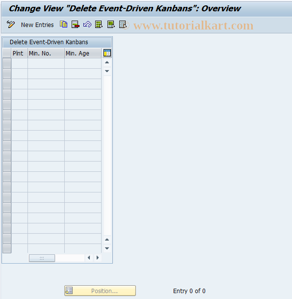 SAP TCode OM27 - Automatic Deletion of Kanbans