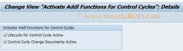 SAP TCode OM31 - Addl Functions for Control Cycles