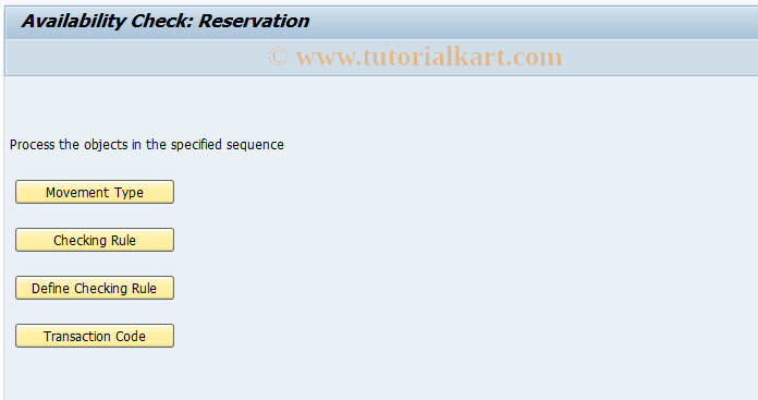 SAP TCode OMB1 - Dynamic Availability Check