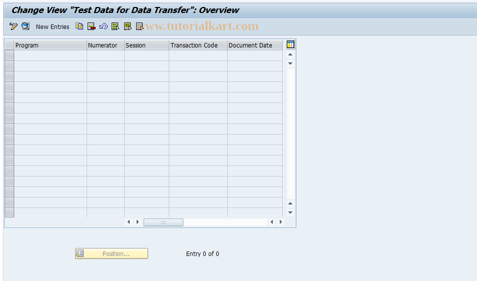 SAP TCode OMB7 - Test Data:  Initialize Entry of Stock Balcs