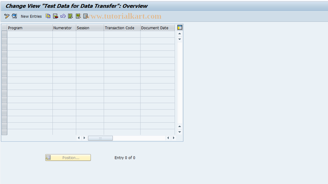 SAP TCode OMB8 - Test Data: Reservations Transfer