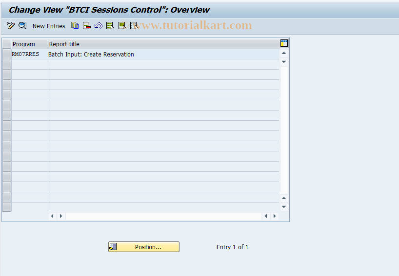SAP TCode OMBM - Control BTCI Sessions for Reserv.