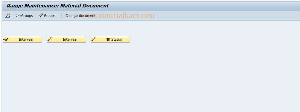 SAP TCode OMBT - Number  Ranges: Mat. Document /Phys.Inventory