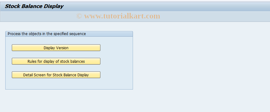 SAP TCode OMBX - Stock Balance Display