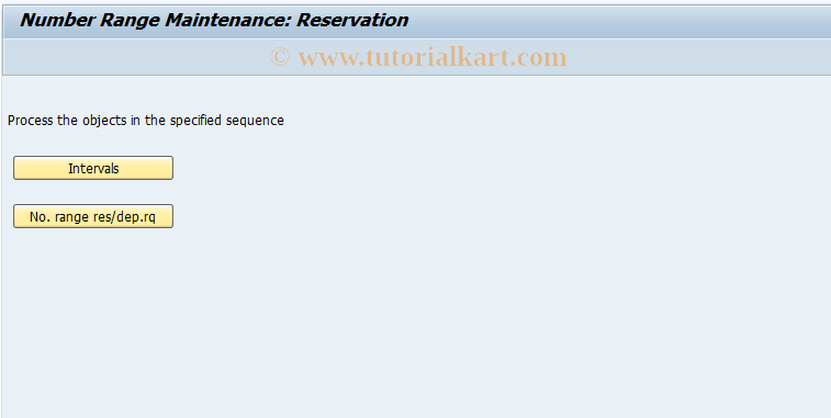 SAP TCode OMC2 - Number Assignment for Reservations
