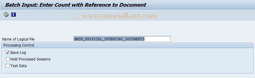 SAP TCode OMC4 - BTCI Data Transfer: Inventory Count