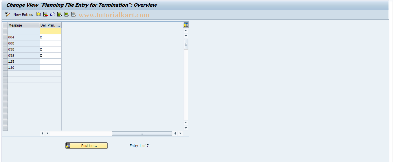 SAP TCode OMDB - Marking Material for MRP Termination