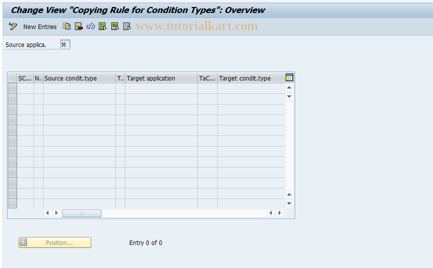 SAP TCode OMEC - Copying Control Maintenance