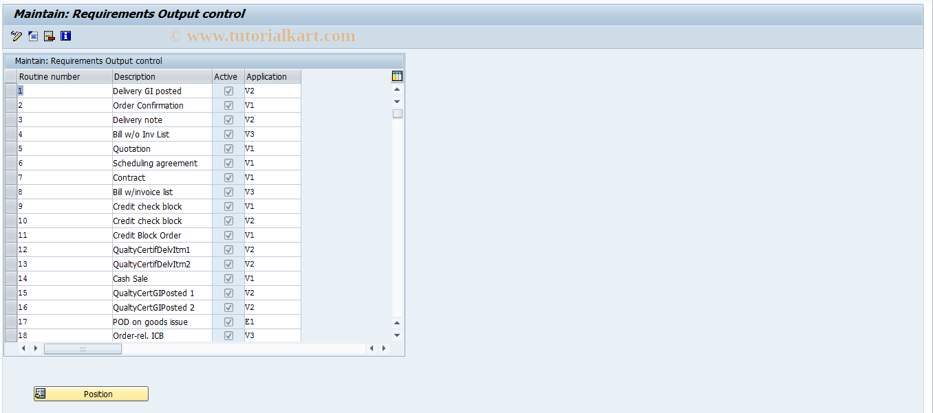 SAP TCode OMFT - Message Determination Requirements