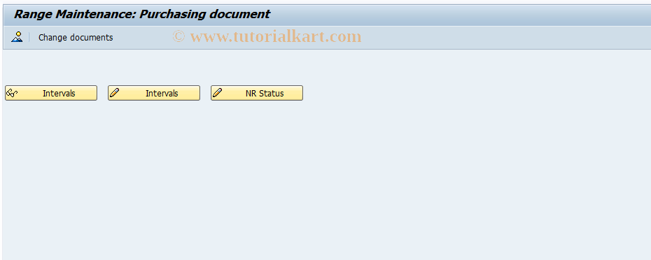 SAP TCode OMH6 - Number Ranges for  Purchase  Documents