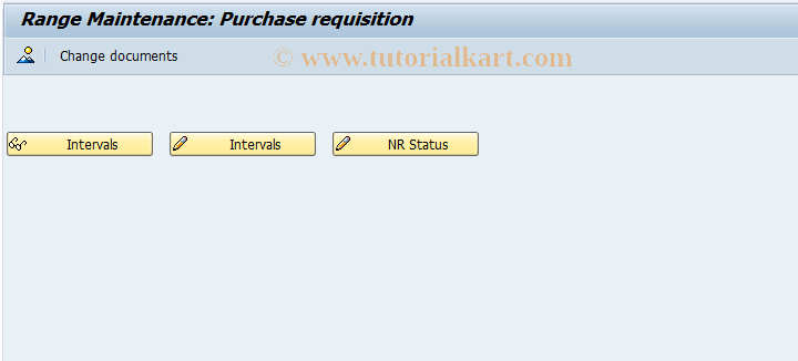 SAP TCode OMH7 - Number Ranges for  Purchase  Requisition