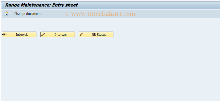 SAP TCode OMH9 - Number Ranges for Entry Sheet