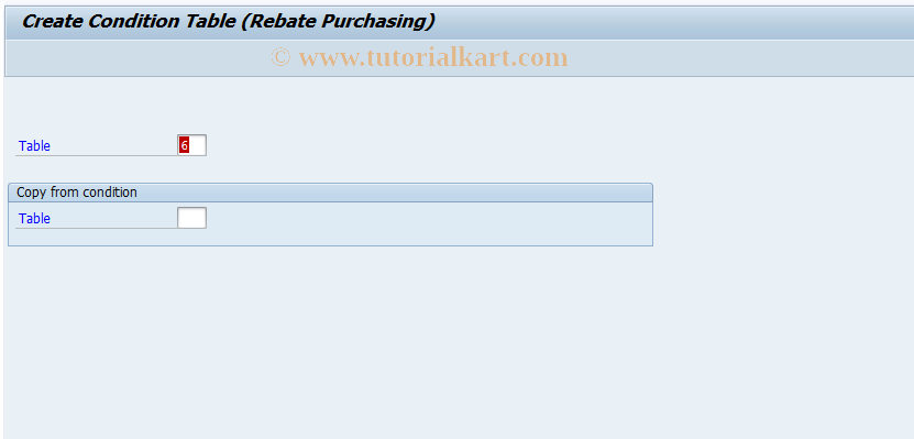 SAP TCode OMHA - Cr. Vol. Rebate Condition  Table ( Purchase )
