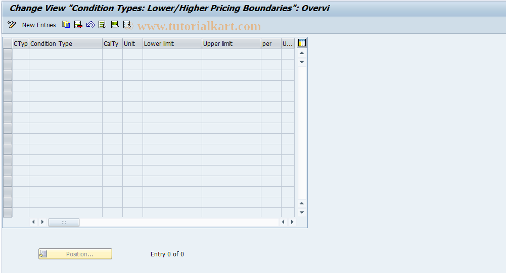 SAP TCode OMHH - Purchasing Selections