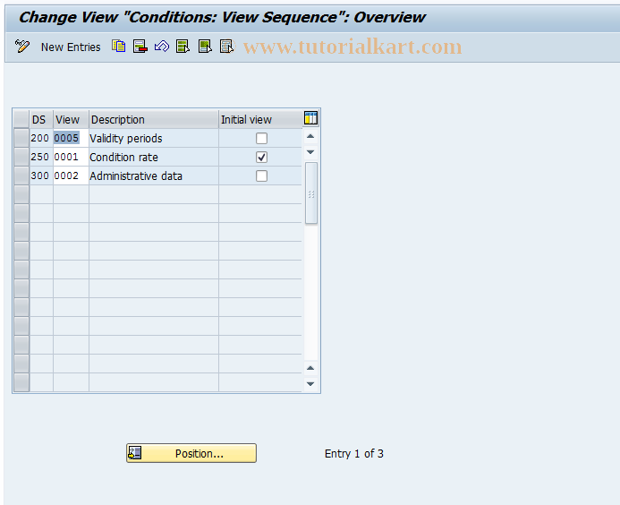 SAP TCode OMHI - Conditions: View Seq. F, M, Rebate
