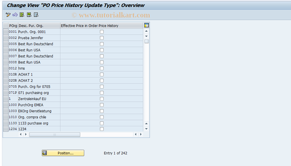 SAP TCode OMHP - Updating of Order Price History