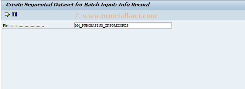 SAP TCode OMHU - Example File: Batch Input Info Rec.