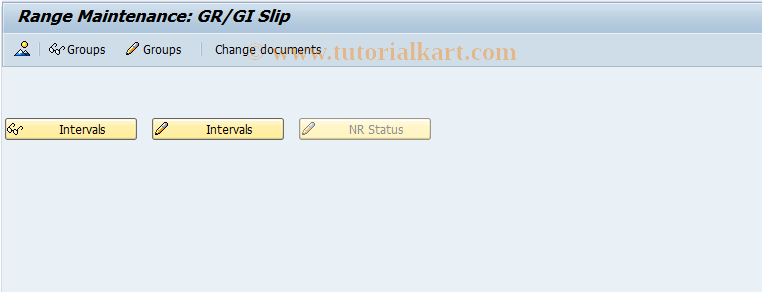 SAP TCode OMJ6 - Maintain Number  Range for GR/GI Slips