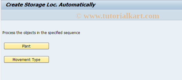 SAP TCode OMJ8 - Create Storage  Location  Automatically