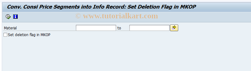 SAP TCode OMJQ - Deletion Flag: Consg. Price Segments