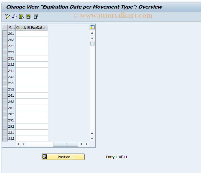 SAP TCode OMJS - Check expiration date at goods issue