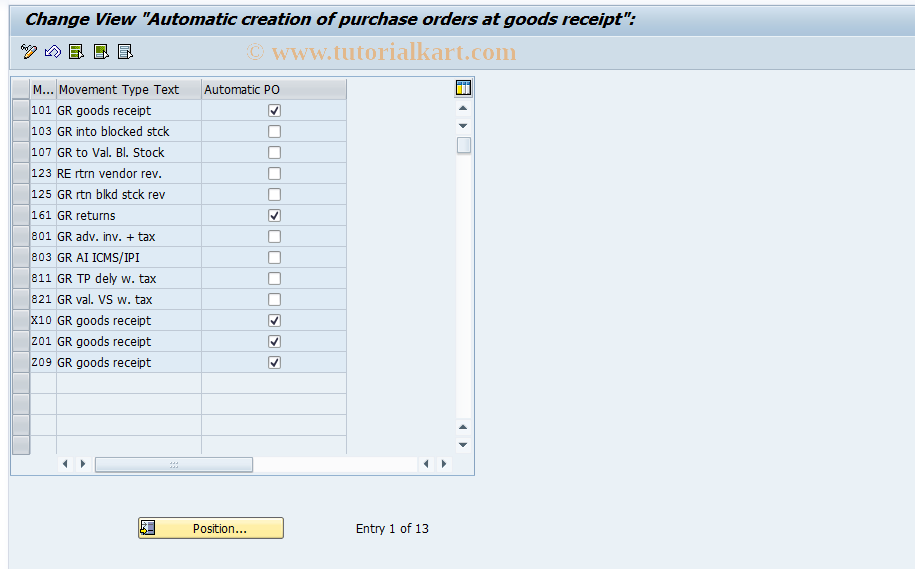 SAP TCode OMJW - Create Purchase Order Automatically