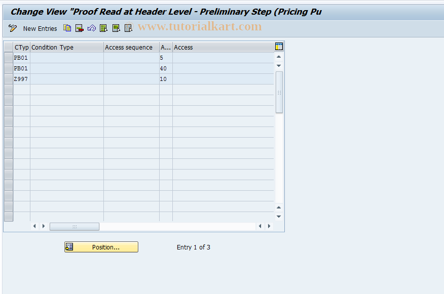 SAP TCode OMKE - C MM-PUR: Optimize Access