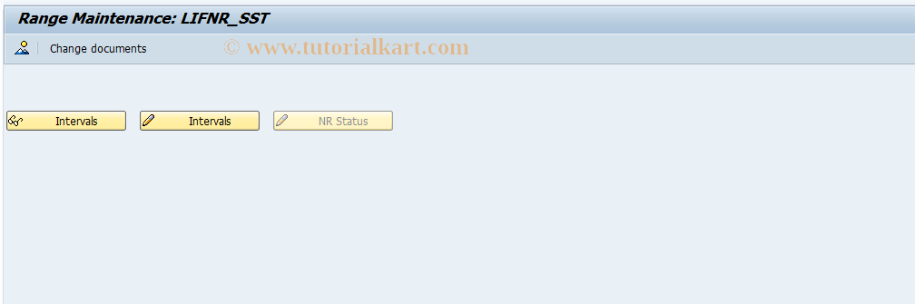 SAP TCode OMKS1 - Maintain Number Range for Vendor Sus