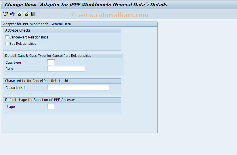 SAP TCode OMPL2 - Edit MPL_C_ADAPTER