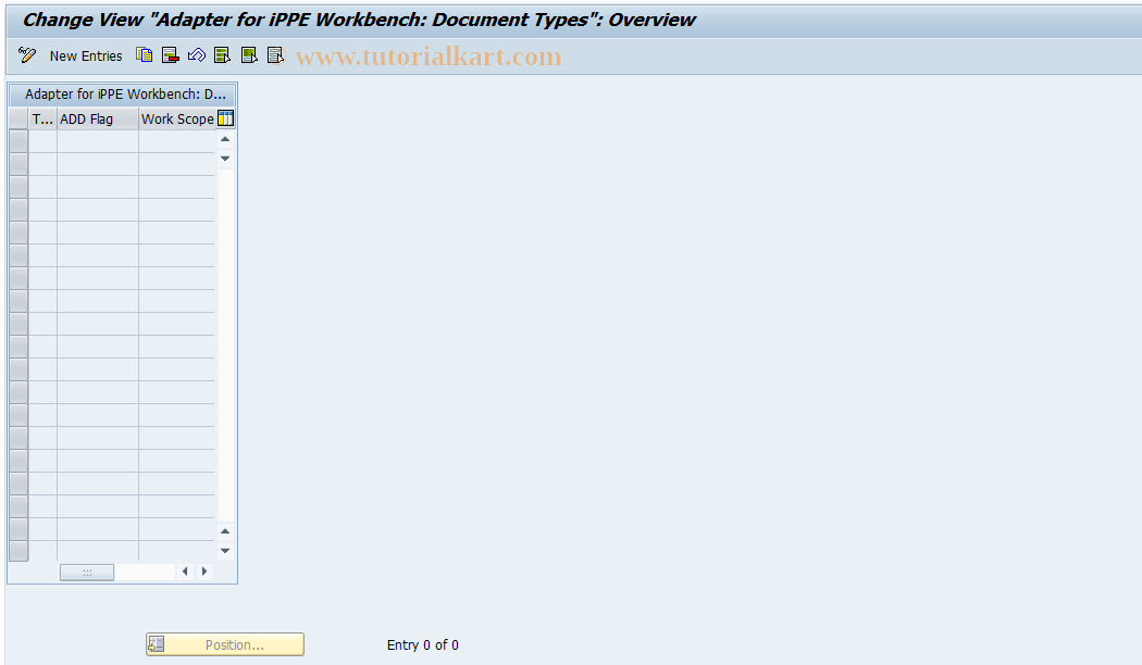 SAP TCode OMPL3 - Edit MPL_C_DOCTYPES