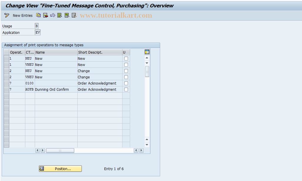SAP TCode OMQO - Fine-Tuned Control: Outl. Agreement
