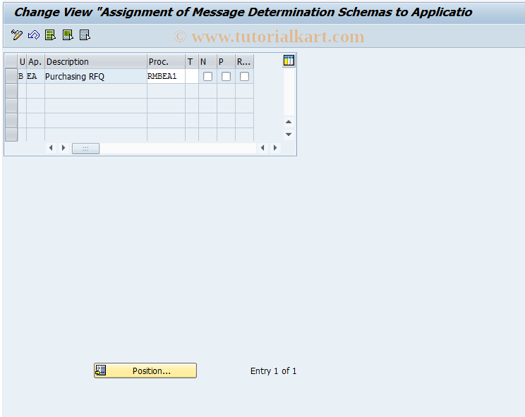 SAP TCode OMQR - Assign Schema to RFQ