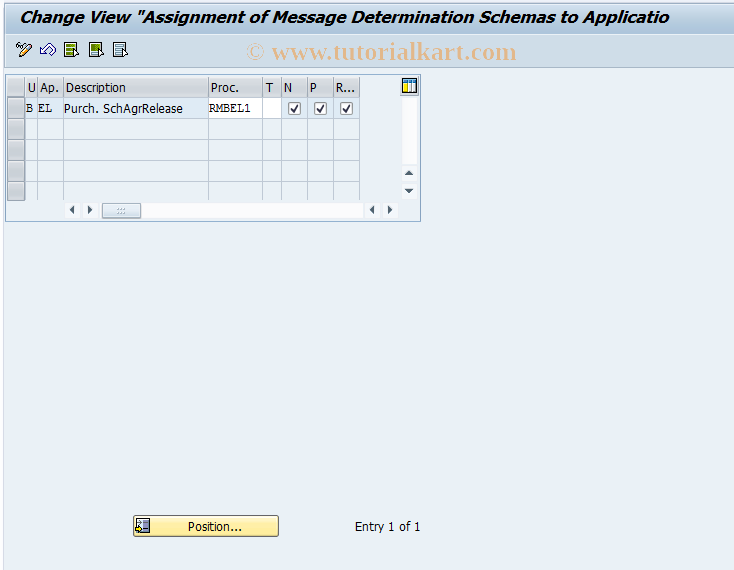 SAP TCode OMQU - Assign Schema to Sch. Agmt. Schedule