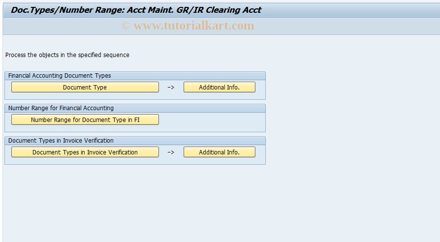 SAP TCode OMR5 - MM-IV Document Type/NR Account  Maintenance
