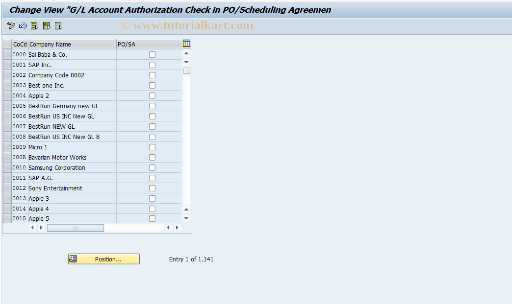SAP TCode OMRP - G/L Account  Authorization  in Purchase Order