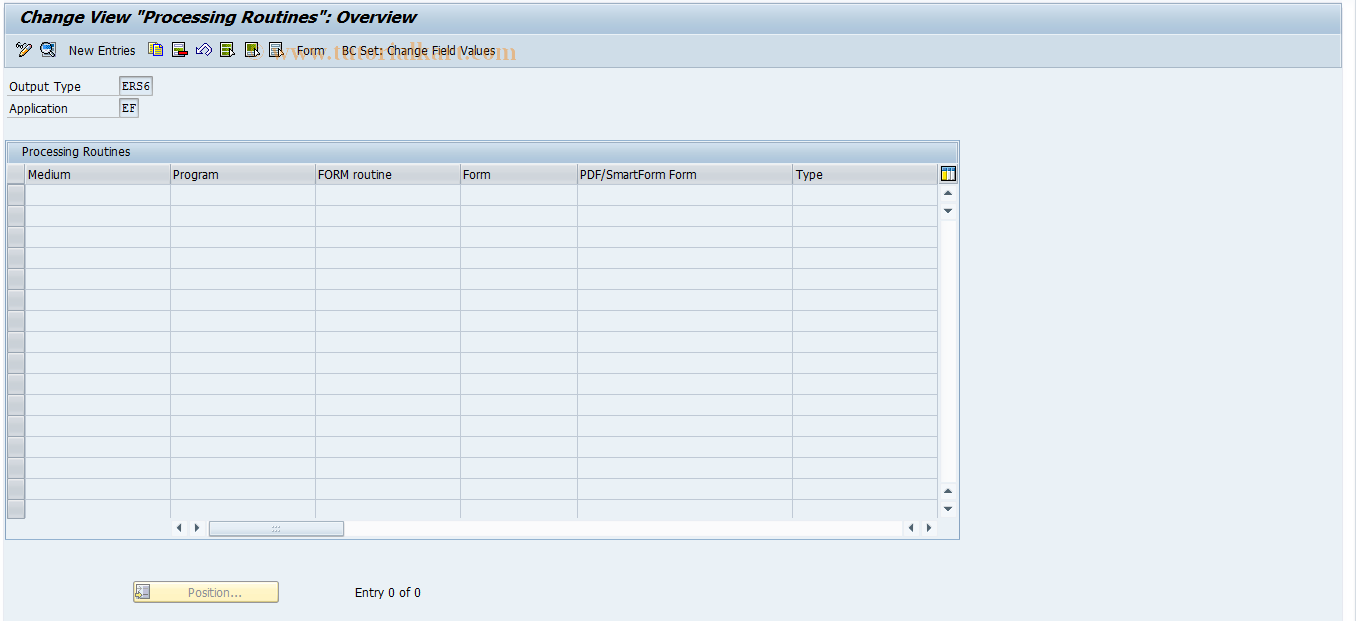 SAP TCode OMTB - Output Program: Purchase Order