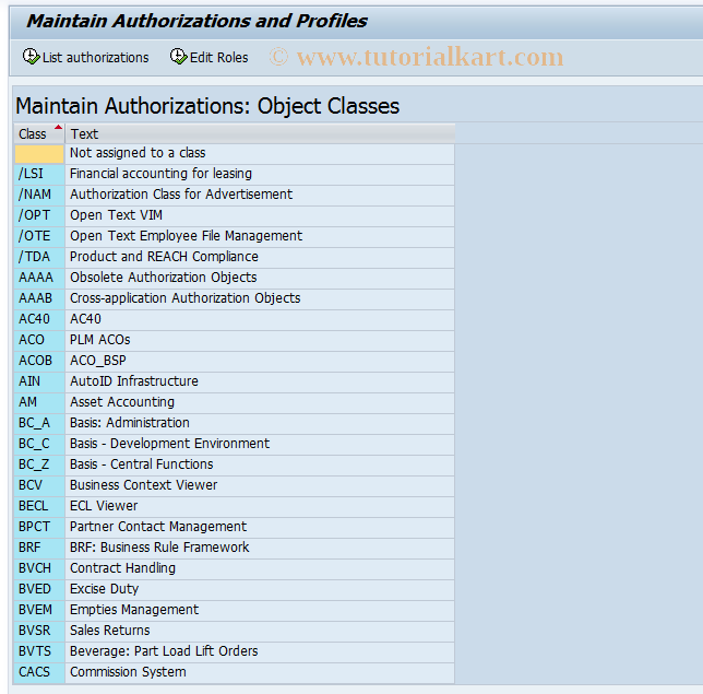 SAP TCode OMWK - C MM-IV Authorizations