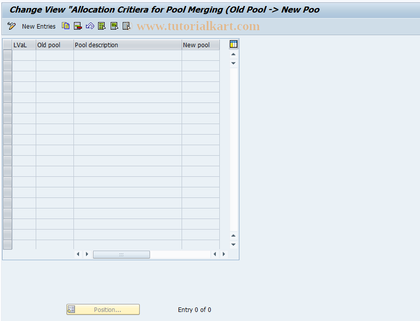 SAP TCode OMWPS2 - C LIFO Pools: Merging