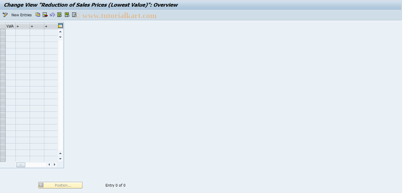 SAP TCode OMWY - C Reduction: Sales Prices