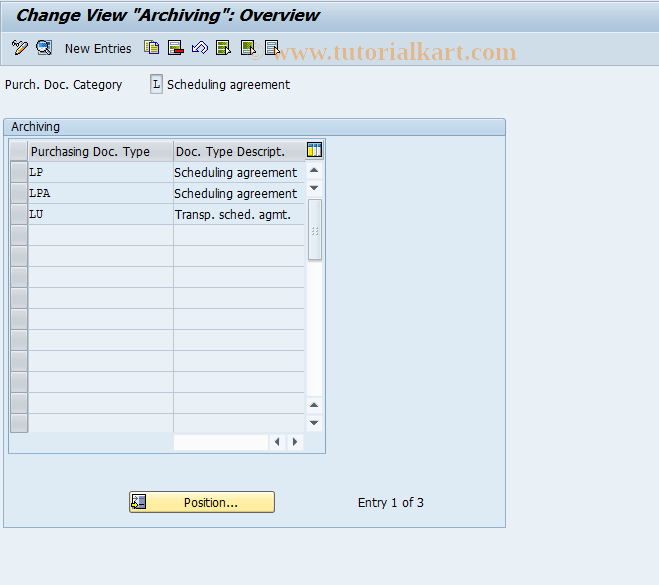 SAP TCode OMZN - C MM-PUR  Reorganization  Schedule  Agrmnt Extra