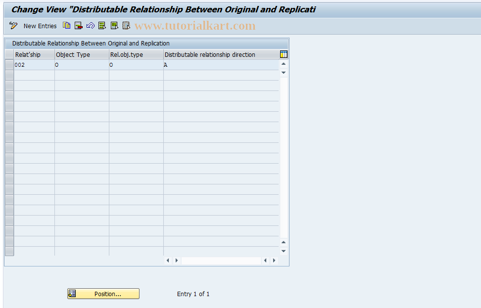 SAP TCode OOALECOMB - HR: Distributable Relationship