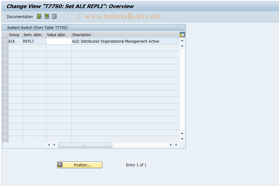 SAP TCode OOALEREPLI - T77S0: Set ALE REPLI