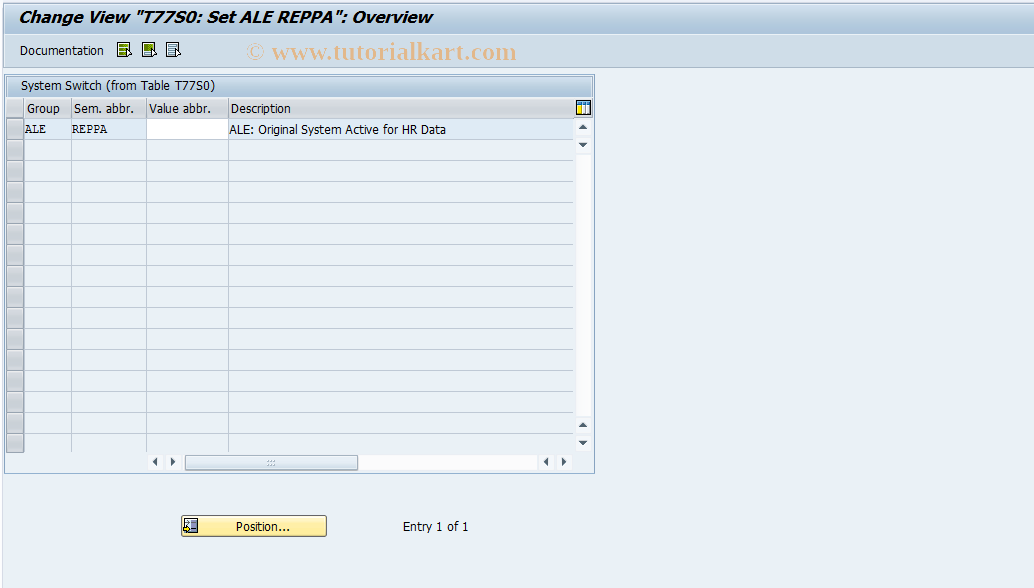 SAP TCode OOALEREPPA - T77S0: Set ALE REPPA