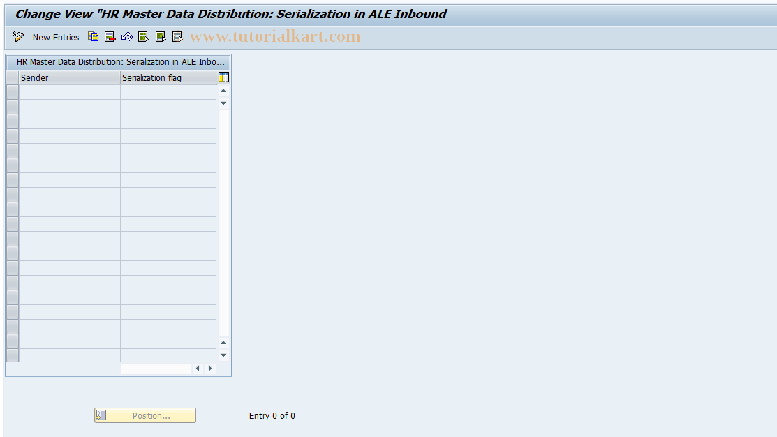 SAP TCode OOALESIN - HR: Serialization in ALE Inbound